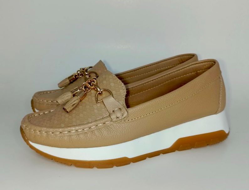 MOCASIN DAMA TAUPE MODELO 2627