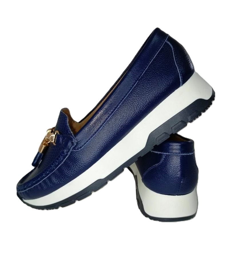 MOCASIN DAMA AZUL-MARINO MODELO 2673