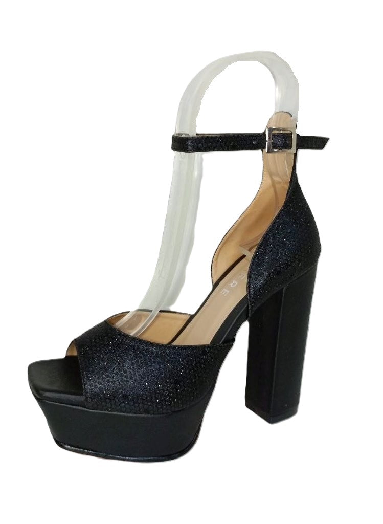 SANDALIA DE TACON NEGRO MODELO E-861