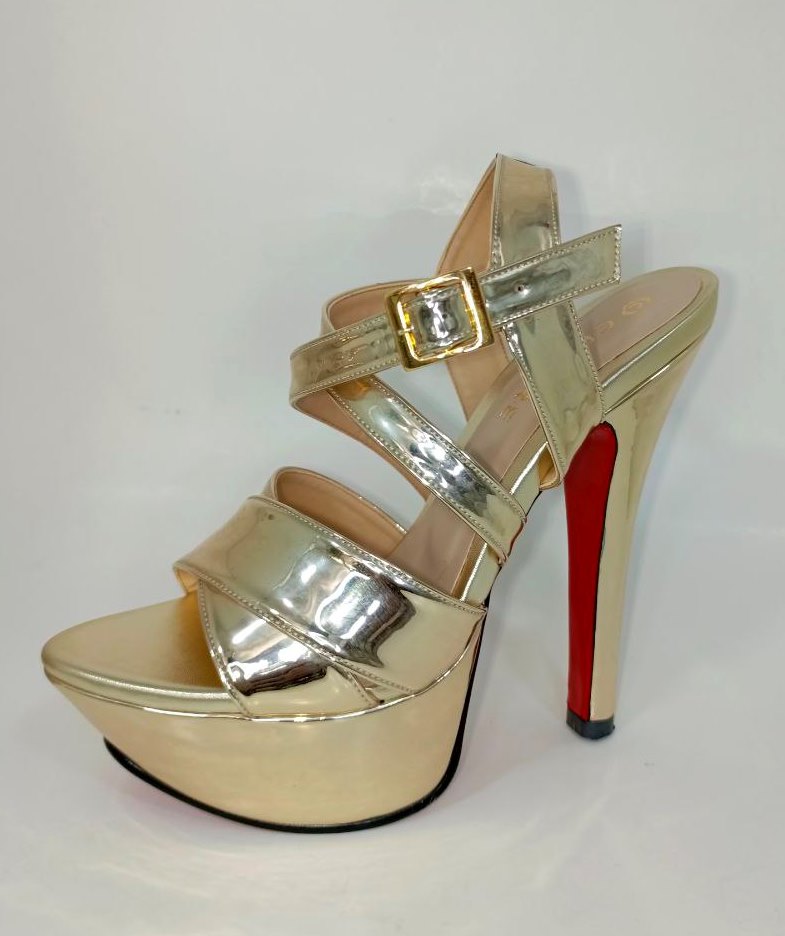 SANDALIA DE TACON CHAMPANG MODELO E-963