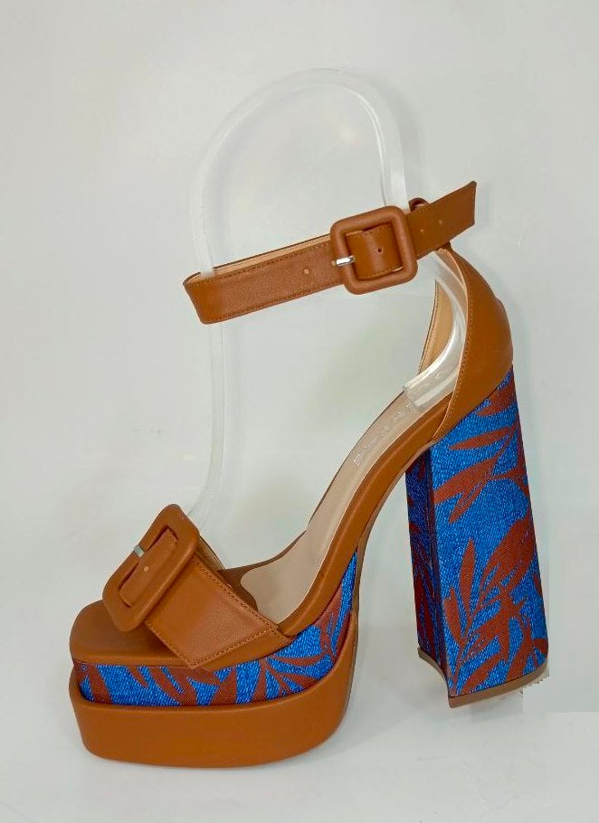 SANDALIA DE TACON CAFE MODELO E-977