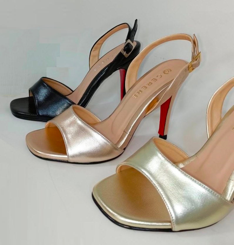 Sandalias de Tacón Alto en Oro Rosa para Mujer - Elegancia y Sofisticación