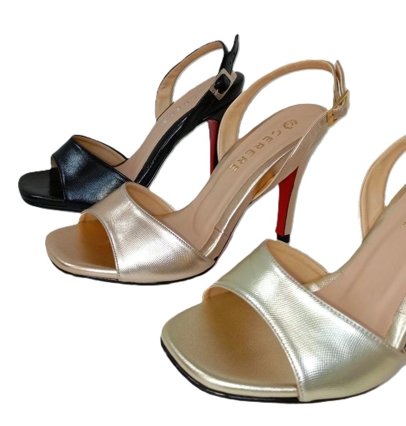 Sandalias de Tacón Alto en Oro Rosa para Mujer Modelo L-101 - Elegancia y Sofisticación