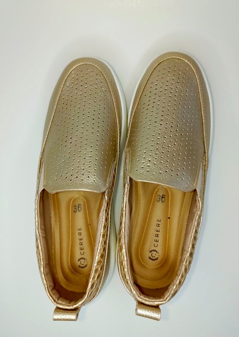 MOCASIN DAMA DORADO MODELO M2001