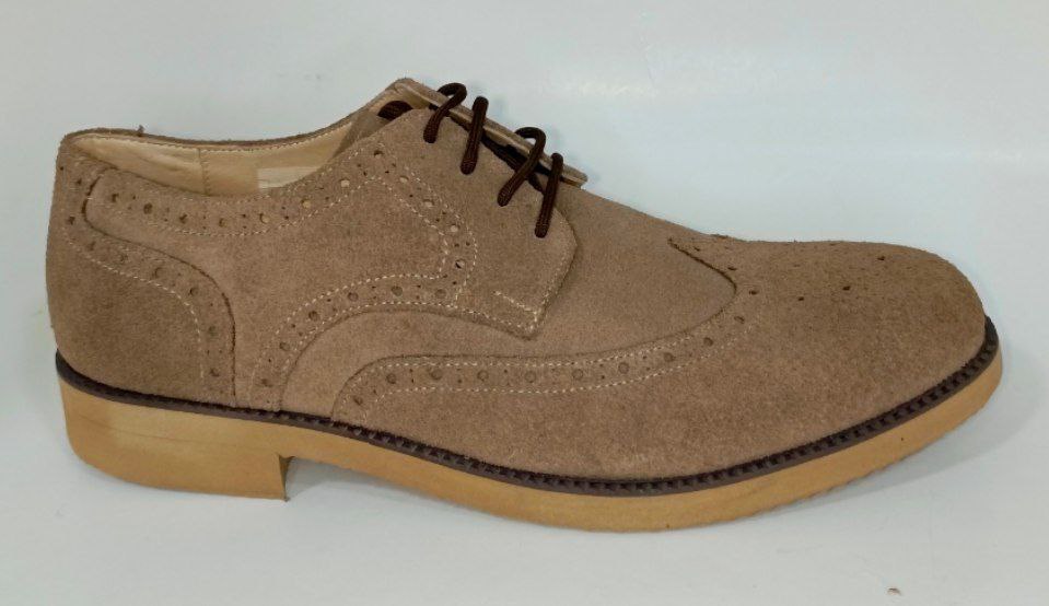 Zapatos Elegantes para Hombre en Color Topo Modelo 103 de Cuero