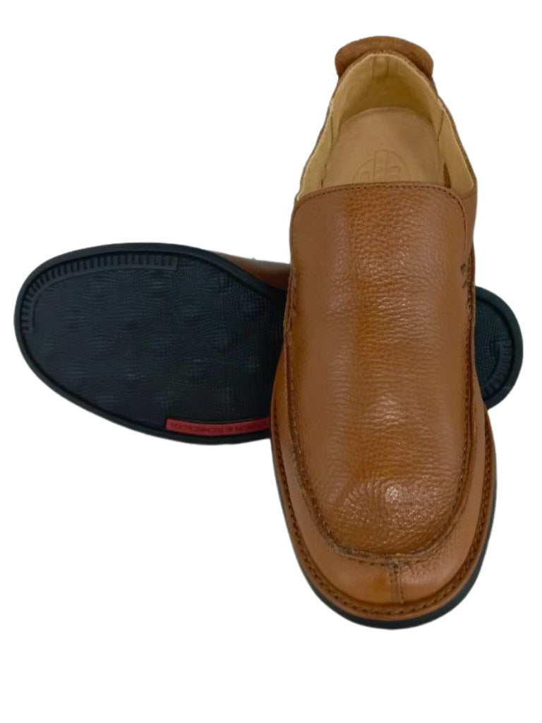 Zapatos de Vestir Elegantes para Hombre en Cuero Conhaque - Modelo 4541 con Plantilla Anatómica y Suela Amortiguada