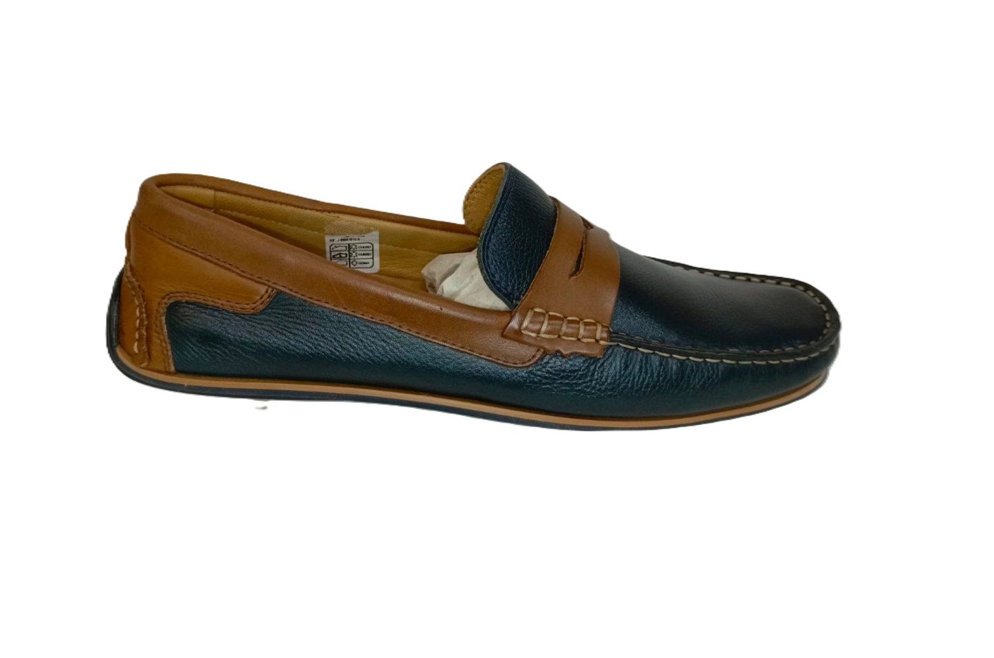 Zapatos de Vestir para Hombre en Cuero Marino/Whisky con Plantilla Anatómica y Suela Amortiguada - Modelo 8500