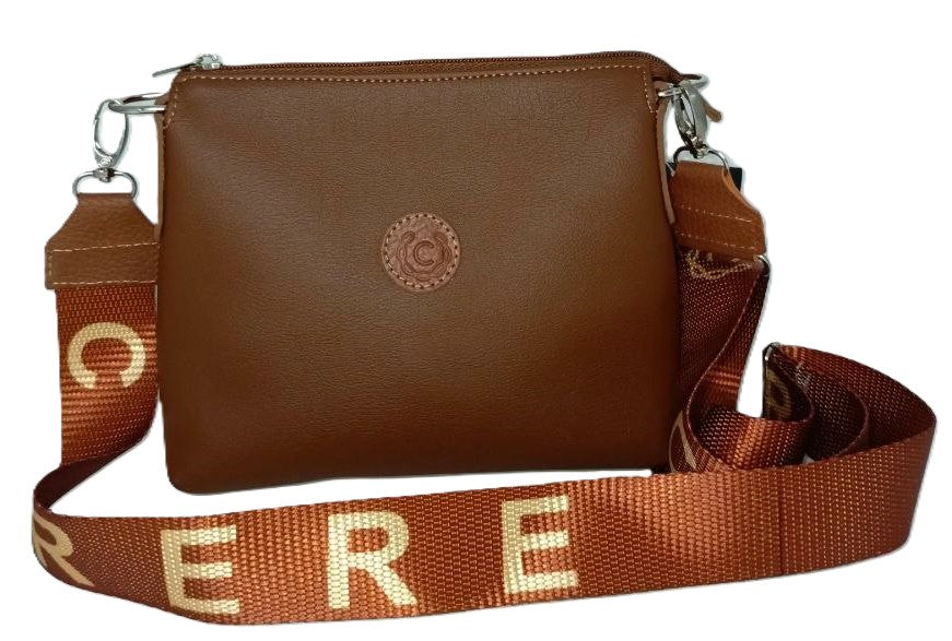Cartera Bandolera Elegante de Cuero CERERE Modelo GF04 para Dama