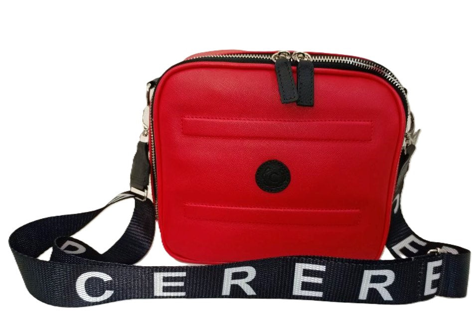 Cartera Bandolera Dama Rojo/Negro de Cuero GF30 - Estilo Elegante y Funcional