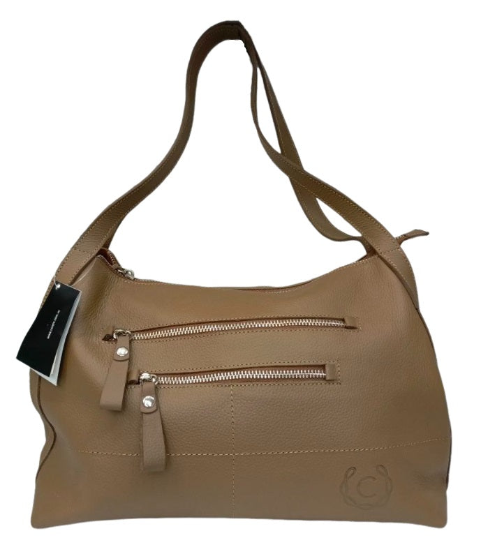 Cartera de Cuero Elegante Color Pardo Modelo 096 para Uso Diario