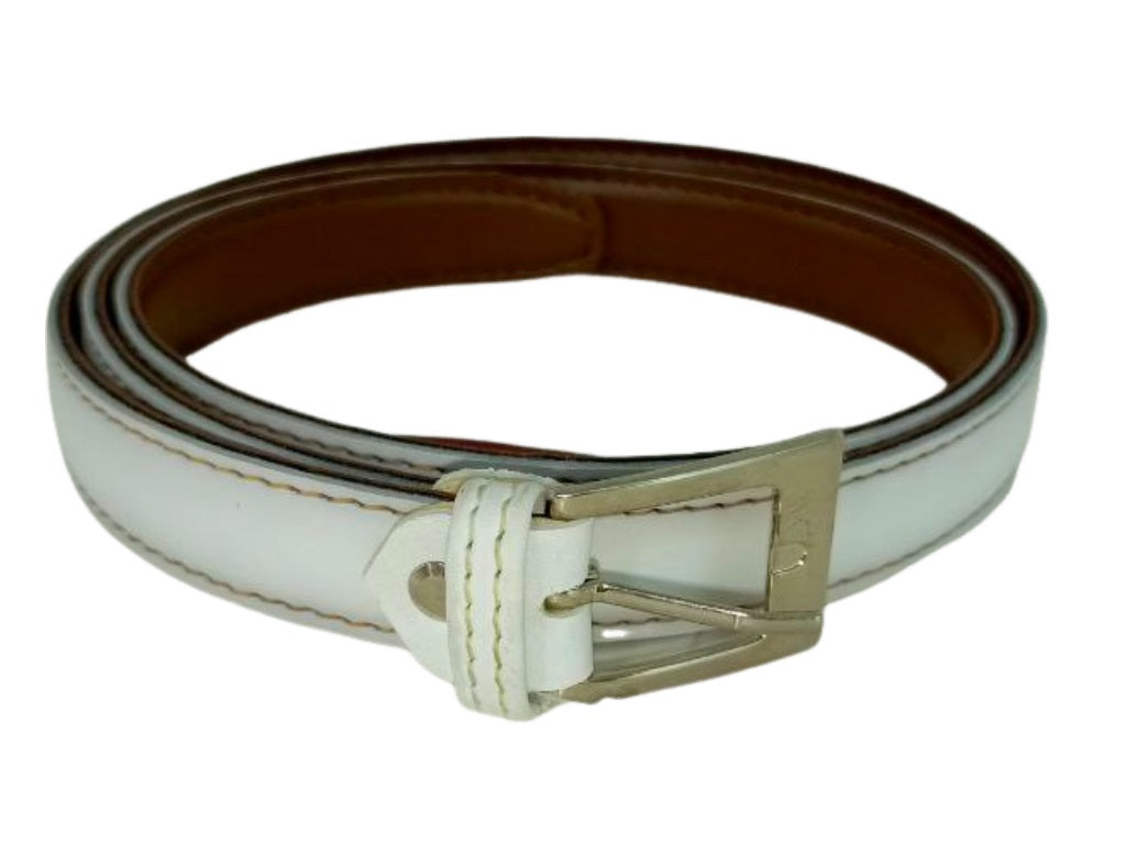 Cinturón Delgado Blanco para Dama - Estilo Elegante y Versátil Modelo D25-09