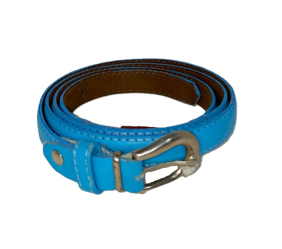 Cinturón Delgado para Dama en Azul Celeste - Estilo VL25-09 para Realzar la Silueta Femenina