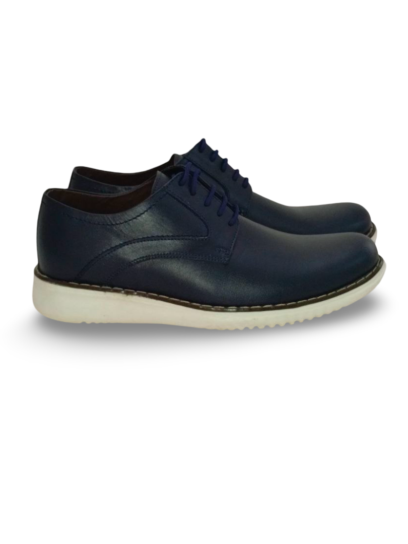 Zapatos Casual de Cuero para Hombre en Azul Marino - Modelo Elegante 3106