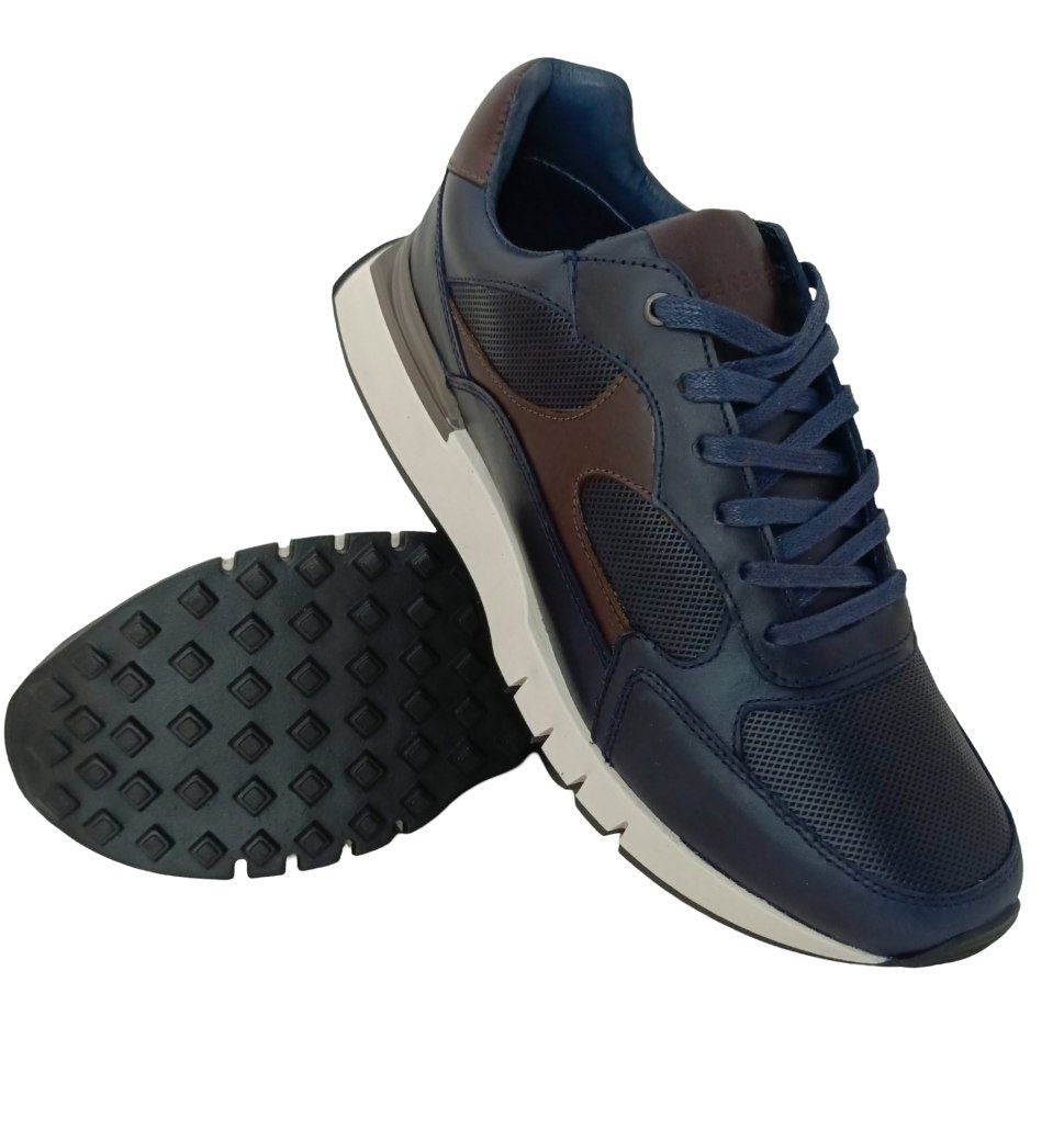 DEPORTIVO CABALLERO AZUL/CONHAQUE MODELO 6072