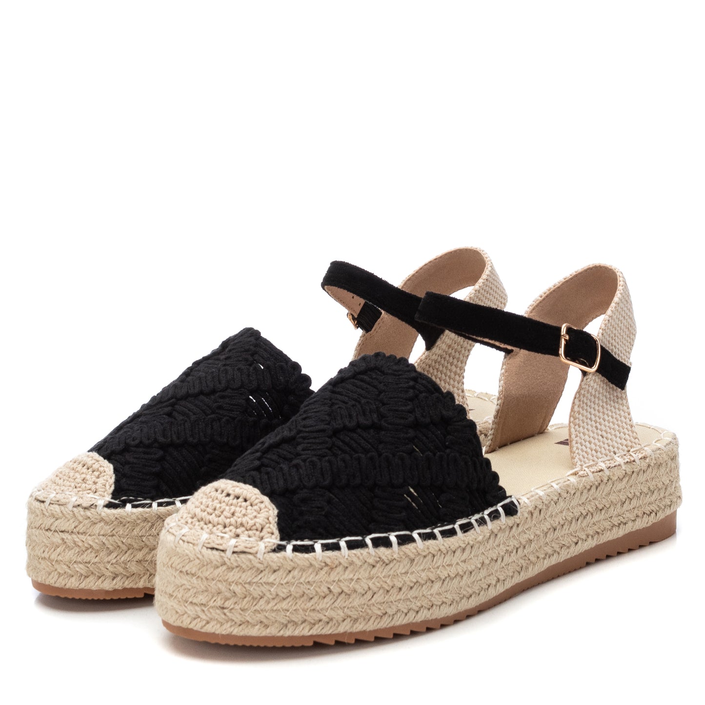 SANDALIA DE TACON  NEGRO MODELO 144022 XTI