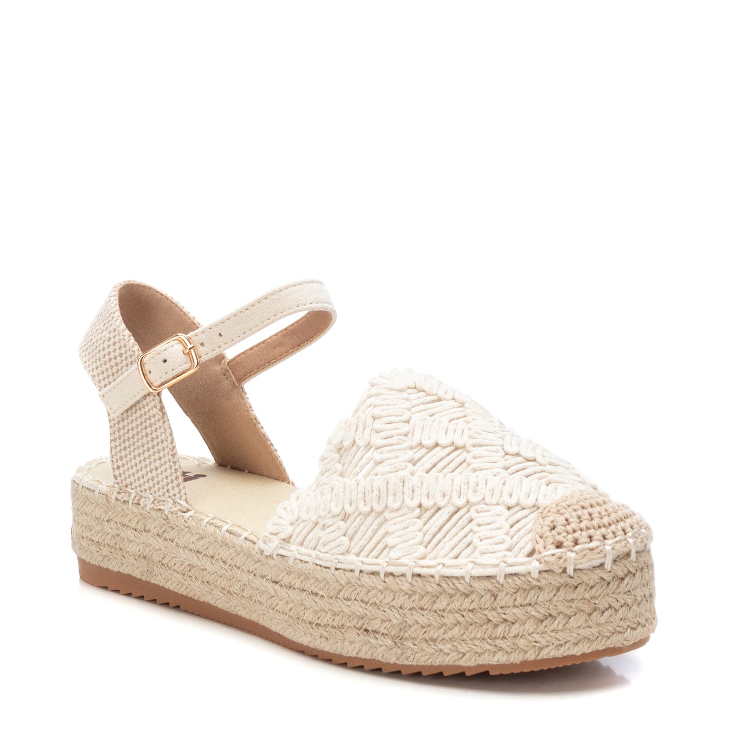 SANDALIA DE TACON  BEIGE MODELO 144022 XTI