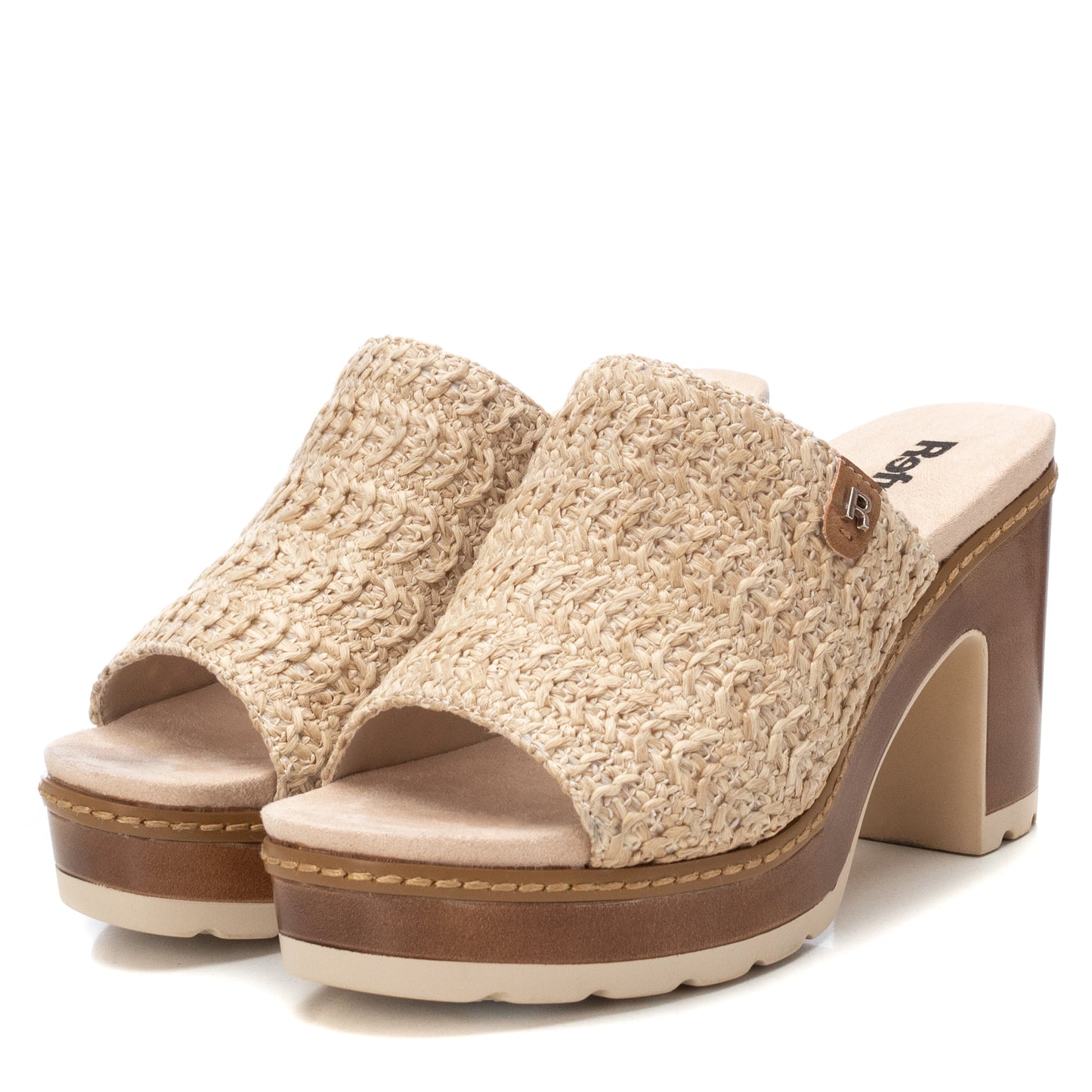 SANDALIA DE TACON  BEIGE MODELO 172703 REFRESH