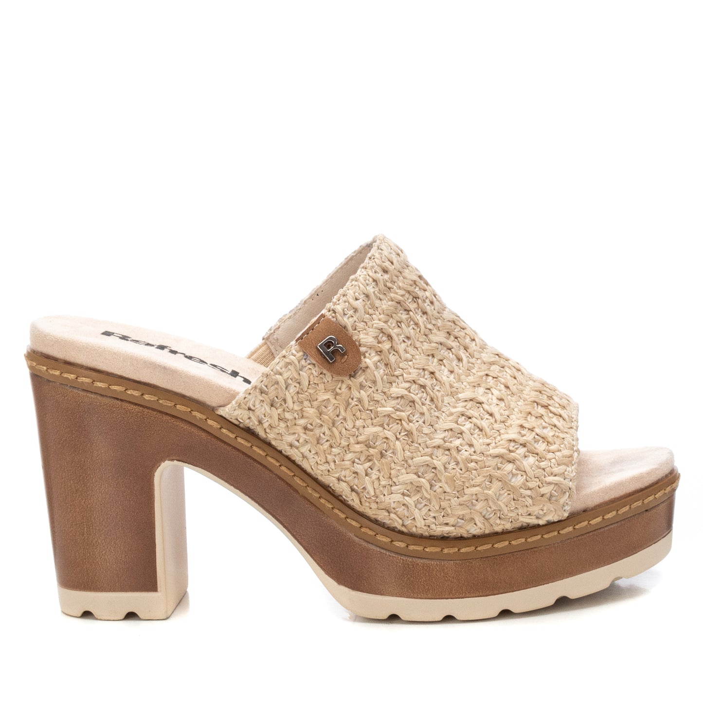 SANDALIA DE TACON  BEIGE MODELO 172703 REFRESH