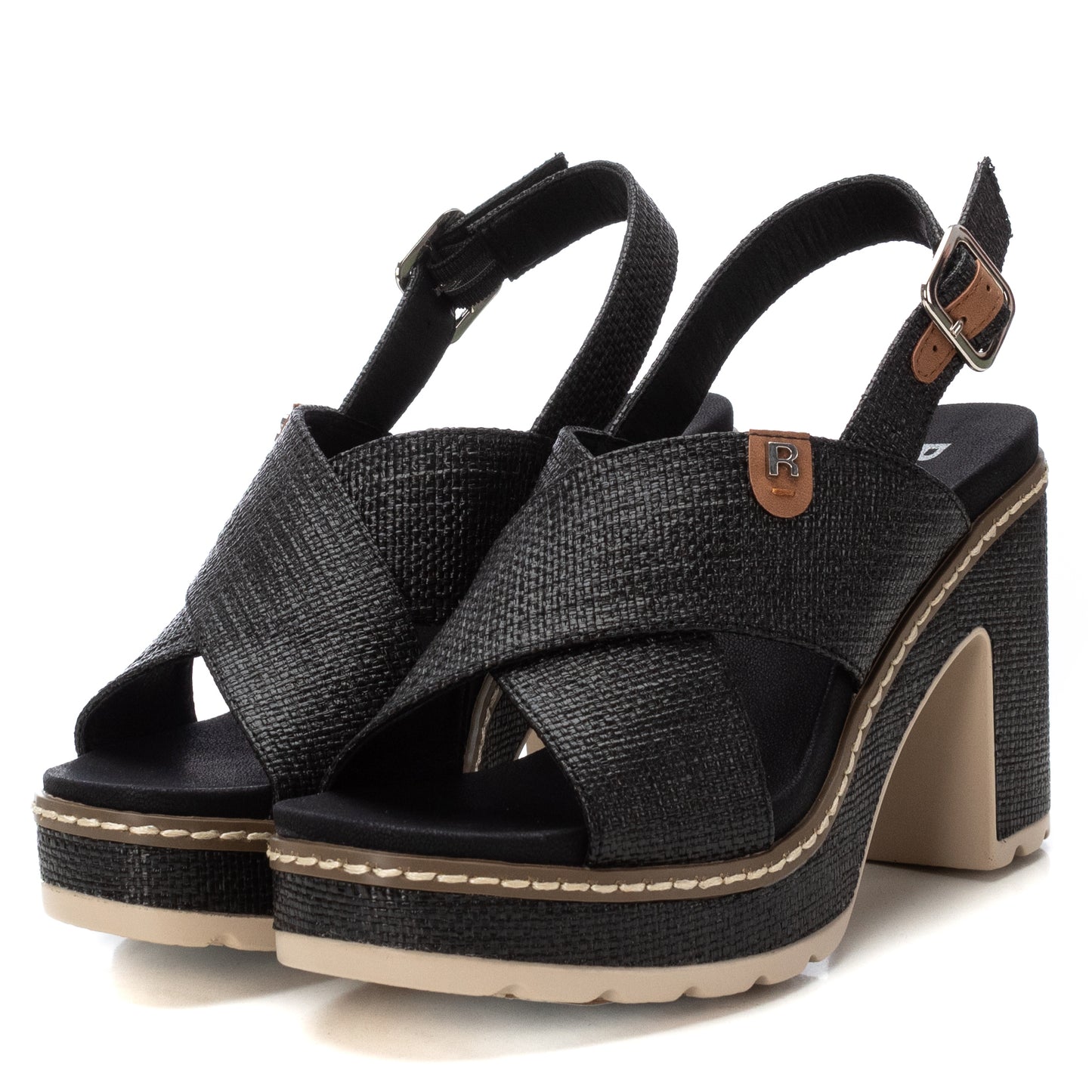 SANDALIA DE TACON  NEGRO MODELO 172707 REFRESH