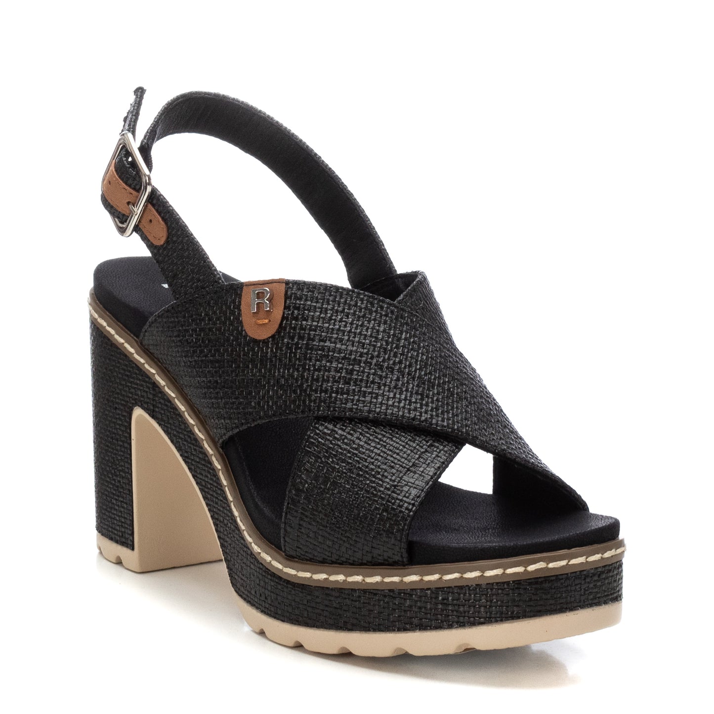 SANDALIA DE TACON  NEGRO MODELO 172707 REFRESH