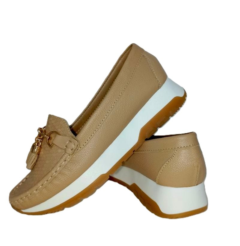 MOCASIN DAMA  TAUPE MODELO 2627