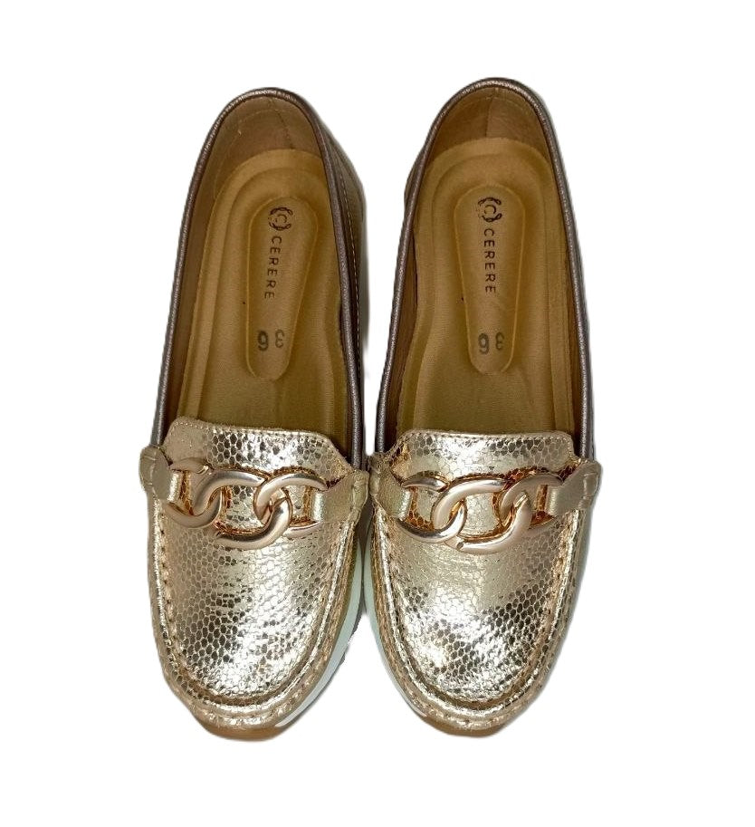 MOCASIN DAMA  DORADO/BRONCE MODELO 2638