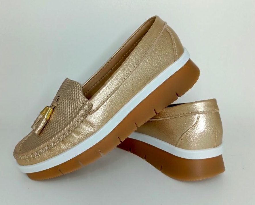 MOCASIN DAMA  CHAMPAGNE MODELO 2639