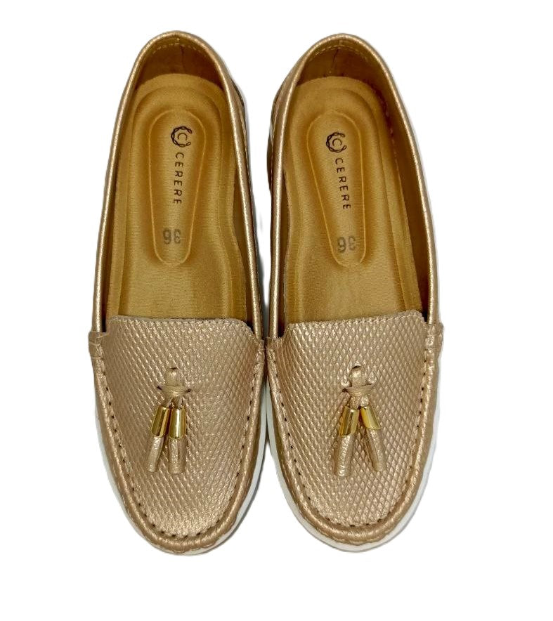 MOCASIN DAMA  CHAMPAGNE MODELO 2639