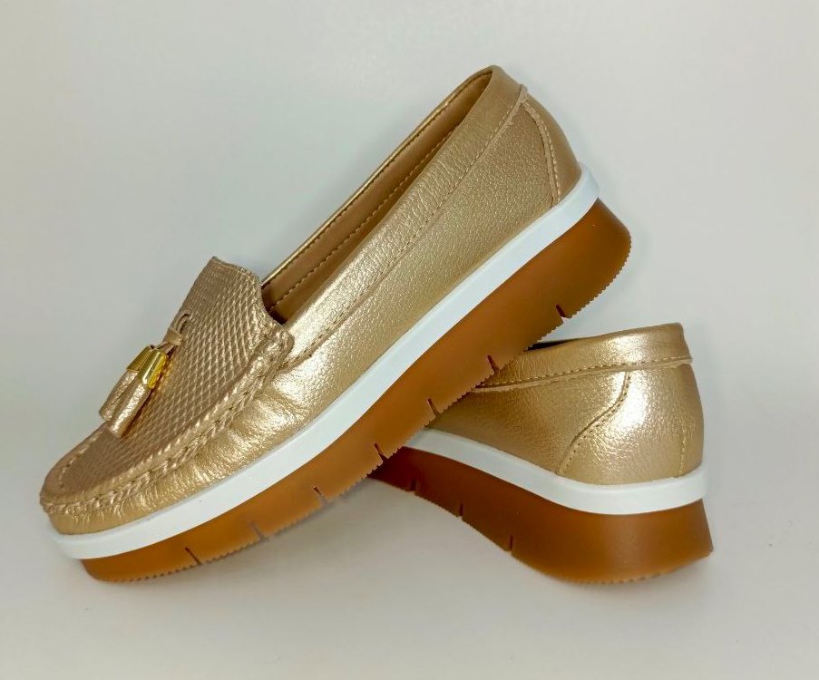 MOCASIN DAMA  CHAMPAGNE MODELO 2639