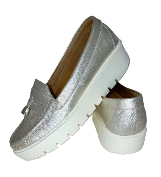 MOCASIN DAMA  PLATINO MODELO 2660