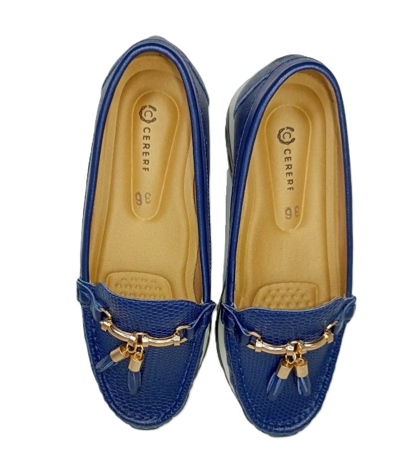 MOCASIN DAMA  AZUL-MARINO MODELO 2673