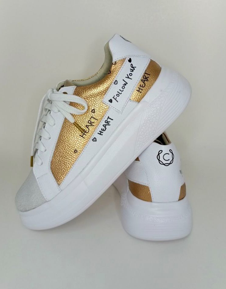 DEPORTIVO DAMA  BLANCO/BRONCE MODELO 5236