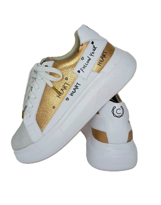 DEPORTIVO DAMA  BLANCO/BRONCE MODELO 5236