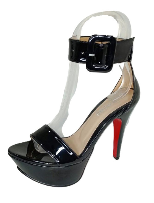 SANDALIA DE TACON  NEGRO MODELO E-1090