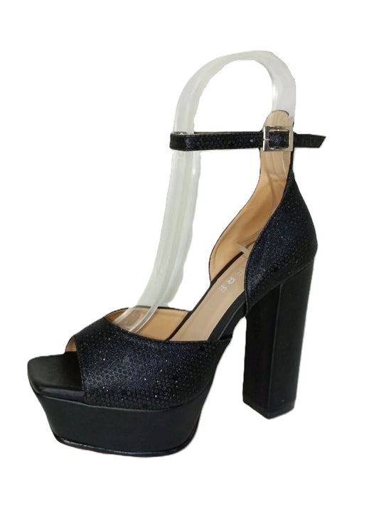 SANDALIA DE TACON  NEGRO MODELO E-861