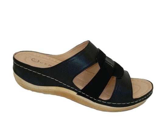 Sandalias Elegantes y Confortables para Dama en Negro - Modelo L6618
