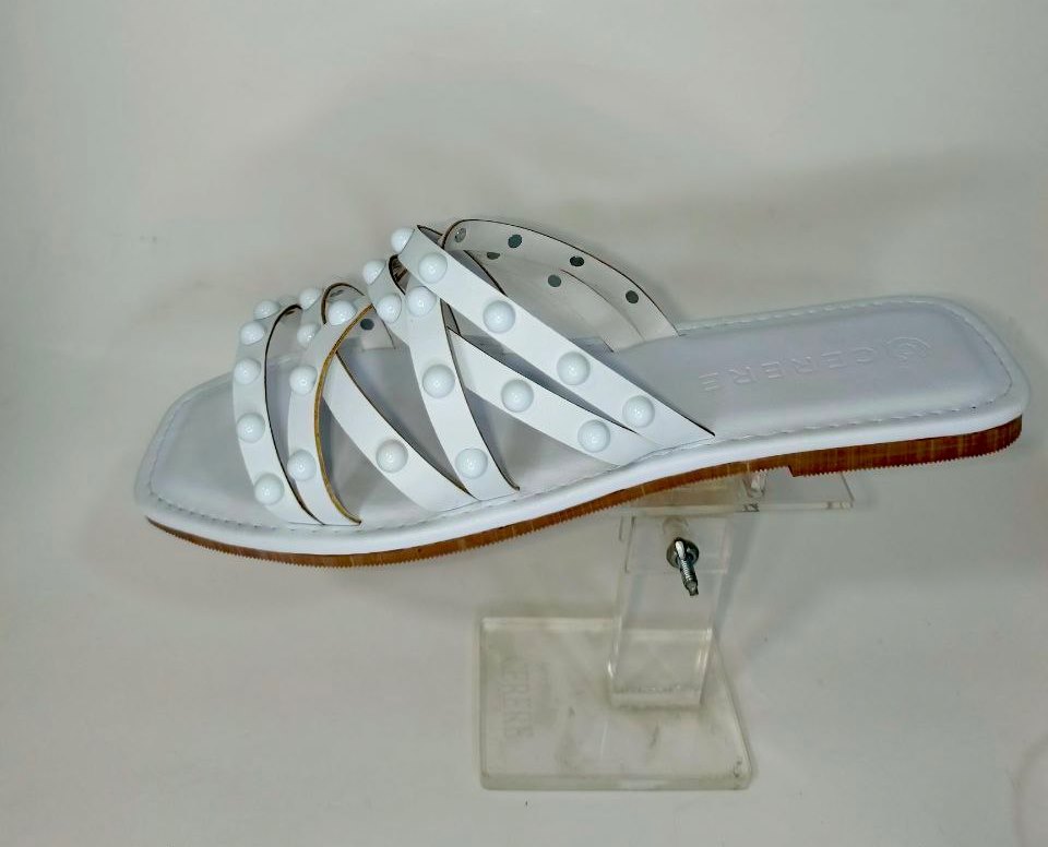 Sandalias Elegantes para Dama en Cuero Blanco Modelo QD56 - Perfectas para Look Casual y Playa