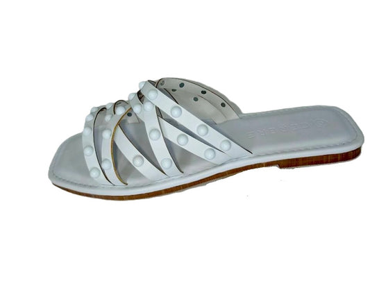 Sandalias Elegantes para Dama en Cuero Blanco Modelo QD56 - Perfectas para Look Casual y Playa