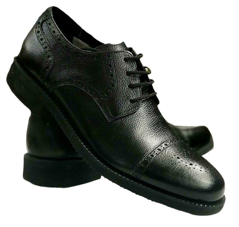 Zapatos de Vestir Elegantes para Hombre en Negro - Modelo 100 de Cuero de Alta Calidad