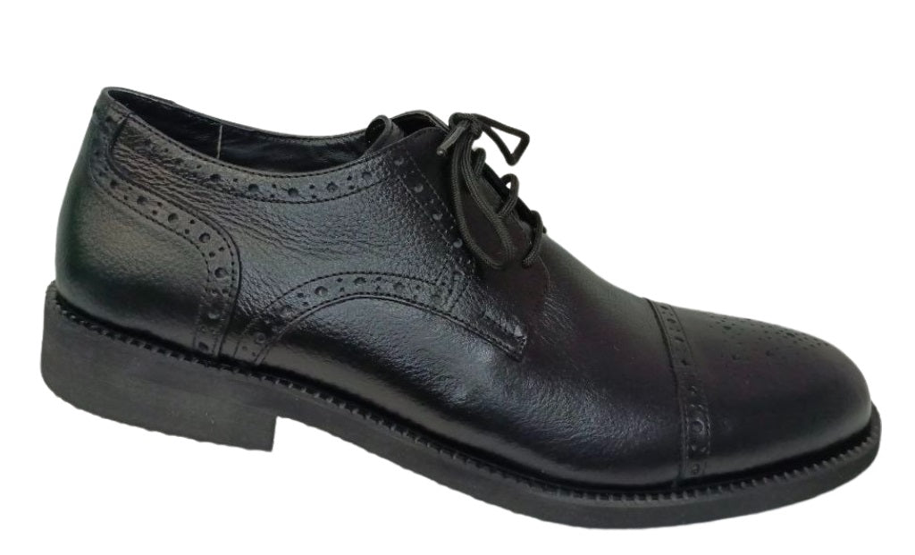 Zapatos de Vestir Elegantes para Hombre en Cuero Negro - Modelo 102