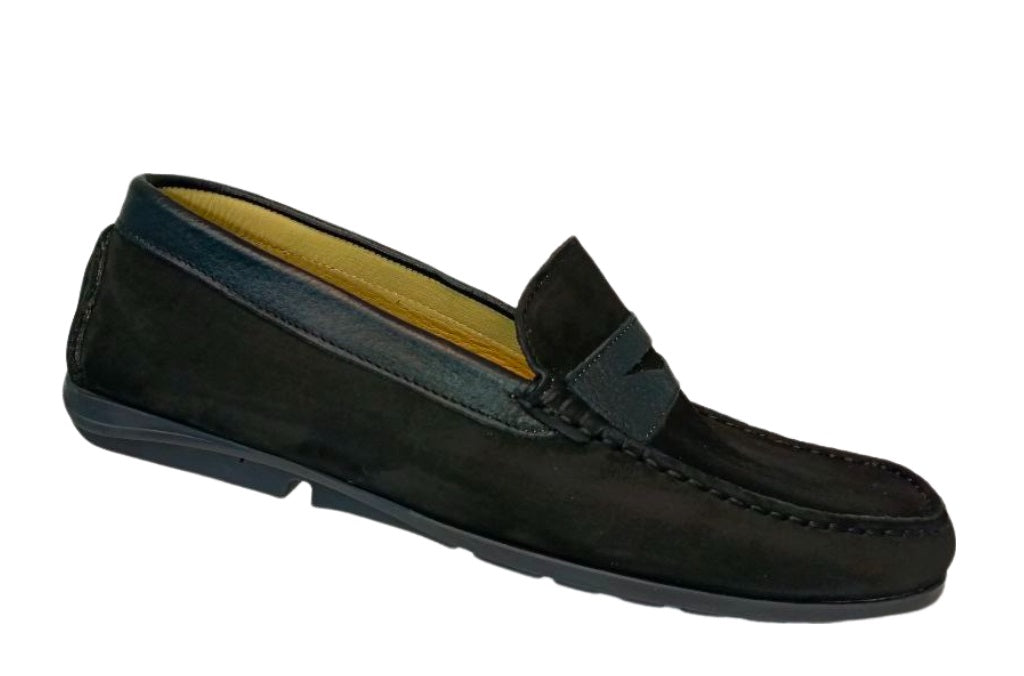 Zapatos Elegantes Casuales para Hombre en Cuero Negro - Modelo 1975