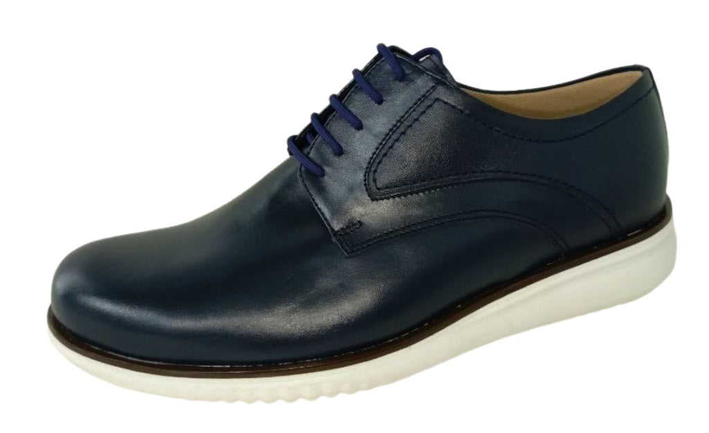 Zapatos Casual de Cuero para Hombre en Azul Marino - Modelo Elegante 3106