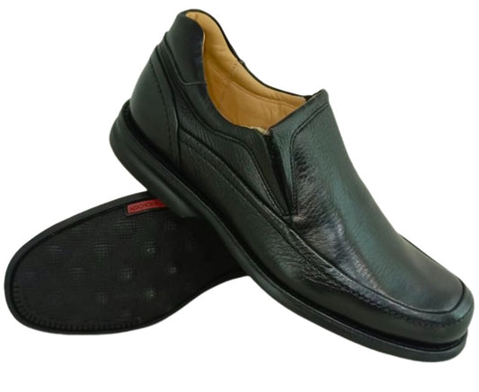 Zapatos Elegantes de Cuero para Hombre con Plantilla Anatómica y Suela Amortiguada - Modelo 4512 en Negro