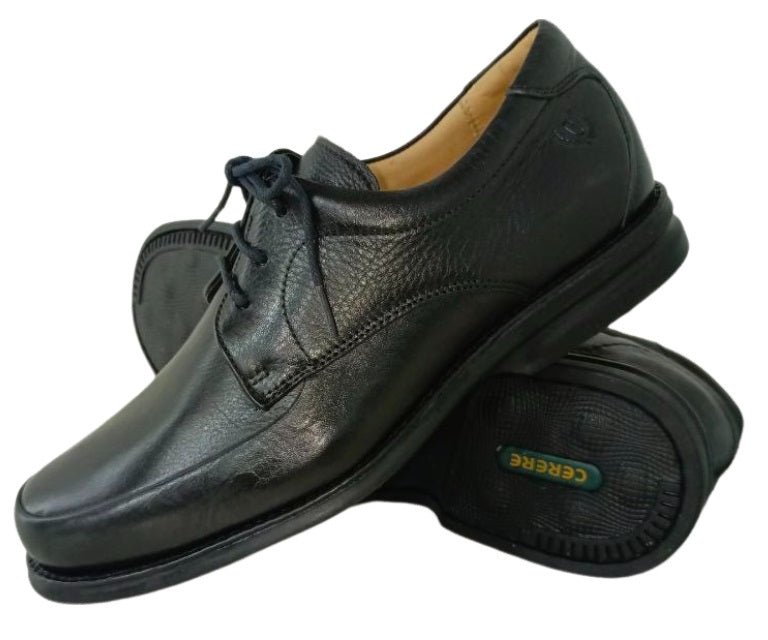 Zapatos Elegantes de Cuero para Hombre en Negro con Plantilla Anatómica y Suela Amortiguada - Modelo 4527