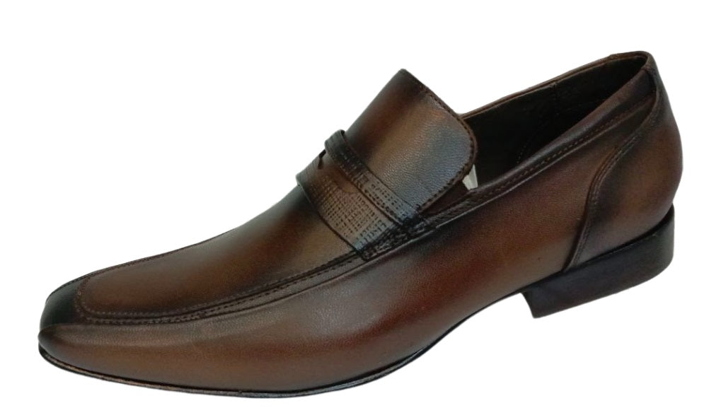 Zapatos de Vestir para Hombre en Cuero Café con Plantilla Anatómica y Suela Amortiguada - Modelo 6402