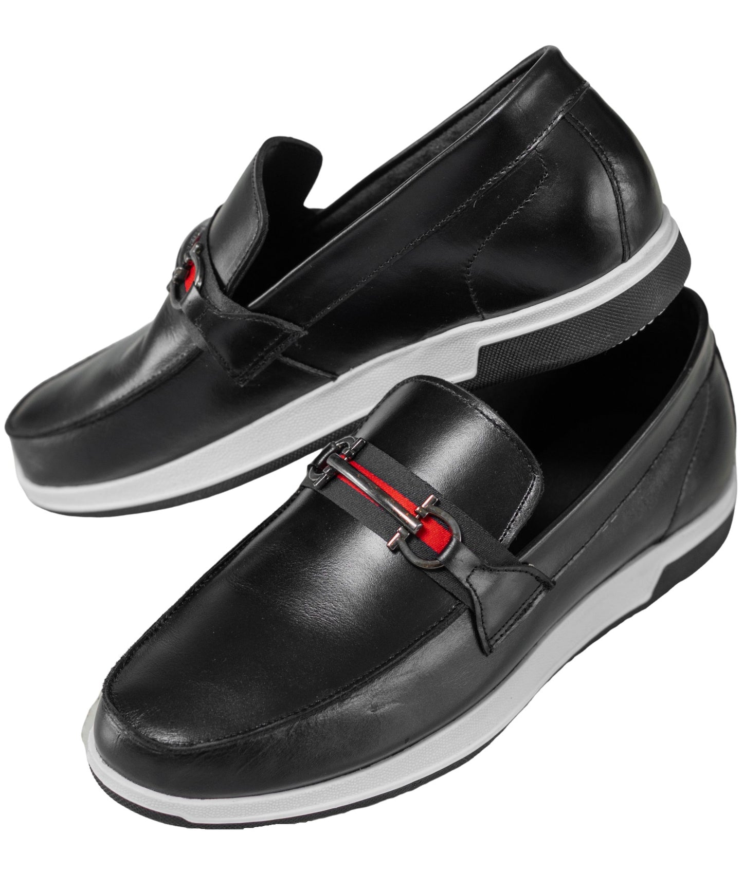 Mocasines Casual para Hombre en Negro con Suela Blanca - Modelo 646