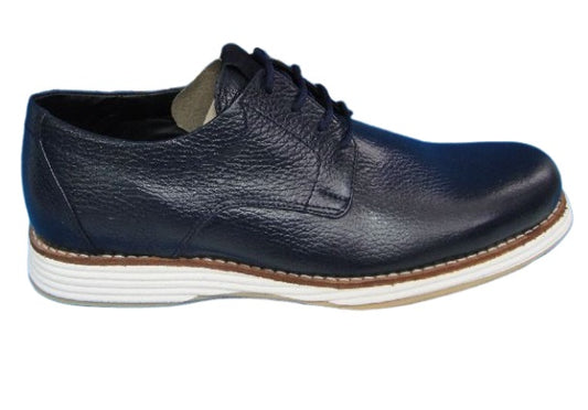 Calzado Casual Elegante para Hombre en Cuero Azul Modelo 6887 - Comodidad y Estilo Diarios Negro