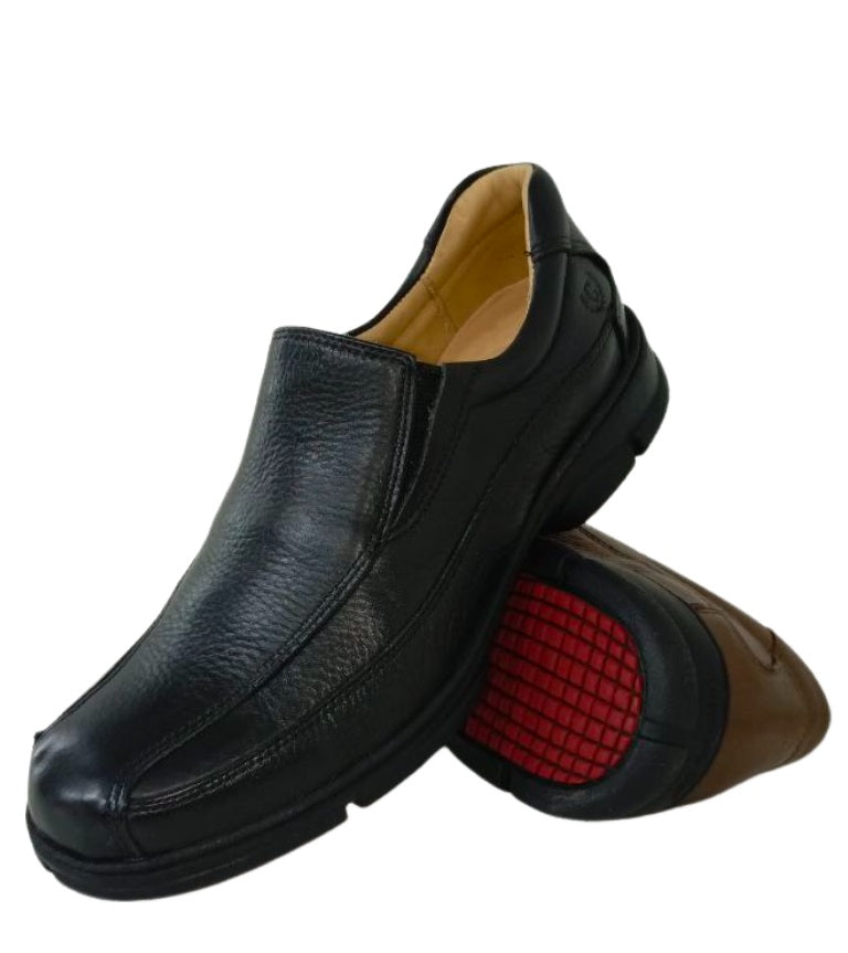 Zapatos de Vestir para Hombre en Cuero Negro con Plantilla Anatómica y Suela Amortiguada - Modelo 7810