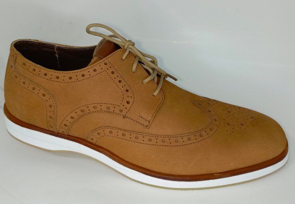 Zapatos Elegantes Casual para Hombre en Cuero Miel - Modelo 7884