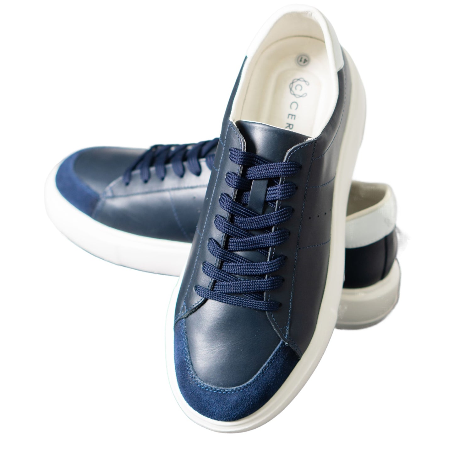 Zapatillas Deportivas Elegantes para Hombre en Azul Marino, Rey y Blanco - Modelo 806